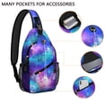 thumbnail image 2 of Star Constellation Sling Backpack, Moon and Stars Design, Galaxy Nebula Crossbody Bag for Outer Space Enthusiasts, 2 of 6