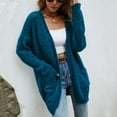 thumbnail image 4 of Fall Sweater for Women Open Front Knit Cardigan Lightweight Fuzzy Sweater Lantern Long Sleeve Fluffy Coat Outwear Women Sweaters Cheap, 4 of 8