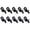 Black, variant on Cabinet Repair Pin Parts, Steel Shelf Support Peg Bracket, 5 mm Drilled Hole Design, 10 Piece Board Mount Hardware