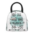 thumbnail image 1 of Disketp Not All Who Wander Are Lost1 Bolsa Térmica para Almuerzo, Lonchera con Abertura Amplia y Gran Capacidad, Organizador Reutilizable para Mujeres, Hombres y Adultos, 1 of 6