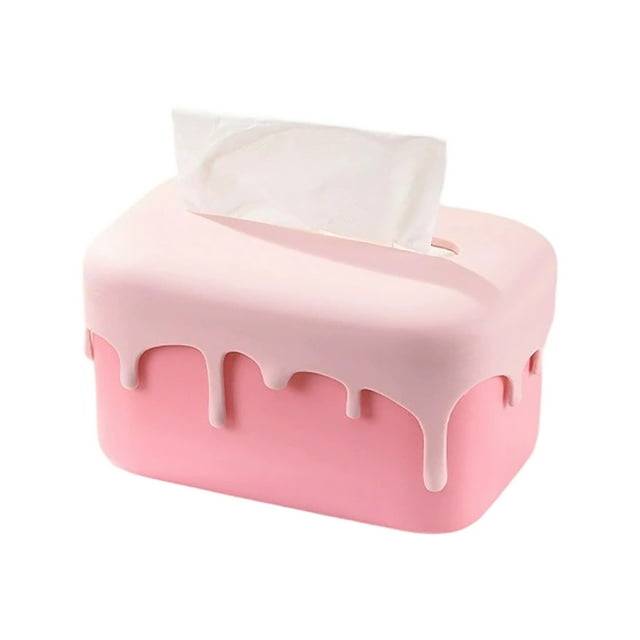 SIfdSeng Get it Fast Soft Decorative Tissue Cover Elegant Desktop Ornament for Living Room Bedroom Bathroom Spring Lift Design Large Capacity No Drill Needed Tissue Holder