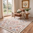 thumbnail image 4 of GENIMO 8'x10' Rug for Living Room, Large Machine Washable Non Slip Low Pile Area Rug for Bedroom Dining Room, Soft Modern Art, OCHRE PETAL, 4 of 5