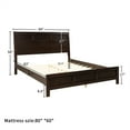 thumbnail image 5 of Classic Queen Platform Bed, Solid Wood Platform Bed Frame with Headboard and Footboard, Sturdy Mattress Foundation with Under Bed Storage for Living Room Bedroom, No Box Spring Needed, Brown, 5 of 5