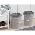 thumbnail image 4 of Mighty Tuff 5 Gallon / 21 Pound Pet Food Storage Container, Pack of 2 with Metal Handle and Airtight Lid to Lock in Freshness, Light Grey Base & Dark Grey Lid, 4 of 7