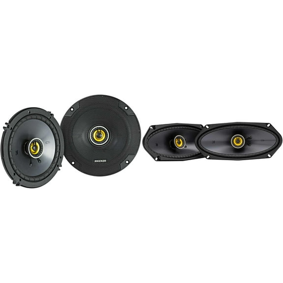 Kicker 46CSC654 CS-Series CSC65 6.5-Inch (160mm) Coaxial Speakers w/ 50CSC4104 4x10" Coaxial Bundle