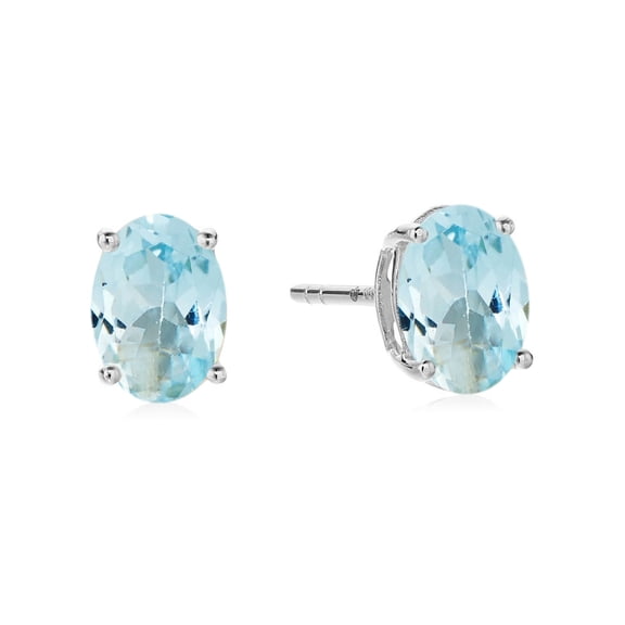 925 Sterling Silver Sky Blue Topaz Earring