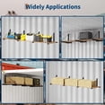 thumbnail image 4 of 4-Pack Shipping Container Shelving Brackets, 550 Lb Heavy Duty Steel Cargo Shelf Brackets with Hooks, 1 Tier Vertical Storage Rack for Trailer Containers, Easy to Hang, 4 of 6