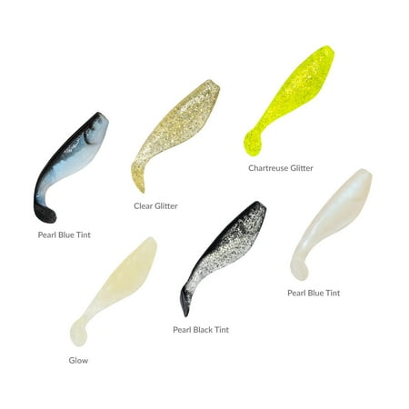 Charlie s Worms Baby Shad Artificial Fishing Bait for Freshwater Saltwater Bass Fishing Scented Soft Bait Lures 12pk