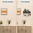thumbnail image 5 of Wood Wedding Love Key Hook Wall Mounted Mr Mrs Love Anniversary Key Holder 11.8×7.9inch Bride and Groom Key Hanger 5 Alloy Hooks for DIY Wedding Gifts Entryway Bedroom Living Room Home Decor, 5 of 9
