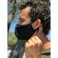 thumbnail image 2 of 5x Adjustable Face Masks MADE IN USA Washable Reusable Soft Double Layer Fabric Adjusted Ear Loops Black Color, 2 of 3