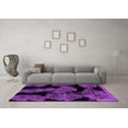 thumbnail image 3 of Ahgly Company Indoor Square Abstract Purple Modern Area Rugs, 5' Square, 3 of 4
