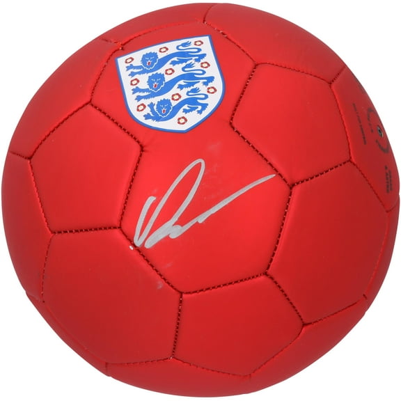 Cole Palmer England National Team Autographed Red Logo Soccer Ball - Fanatics Authentic Certified