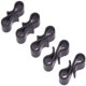 thumbnail image 3 of 50 unids negro plástico s-formado en forma de gutter clips de trabajo pesado ganchos colgando for la boda al aire libre asegurando luces cadena cadena gancho de luz, 3 of 6