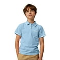 thumbnail image 4 of Kid Boys Polo Shirts Sky Blue Polo Shirt for Boys Tee Tops Clothes Short Sleeve Shirt Shirts for Boys 11-12 Years, 4 of 4