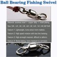 thumbnail image 2 of czcpp-Fishing Swivels Ball Bearing Connector High Strength Stainless Steel Solid Welded Rings Barrel Swivels Saltwater Freshwater Fishing, 2 of 4