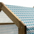 thumbnail image 4 of Chevron Pet House, Zigzag Geometric Patten in Blue Shades Abstract Symmetric Arrows Motif, Outdoor & Indoor Portable Dog Kennel with Pillow and Cover, 5 Sizes, Grey White Petrol Blue, by Ambesonne, 4 of 4