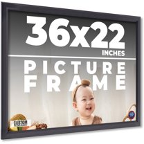36x22 Frame Black Passaggi Solid Wood Picture Frame Width 1.5 Inches | Interior Depth 0.5 Inches |