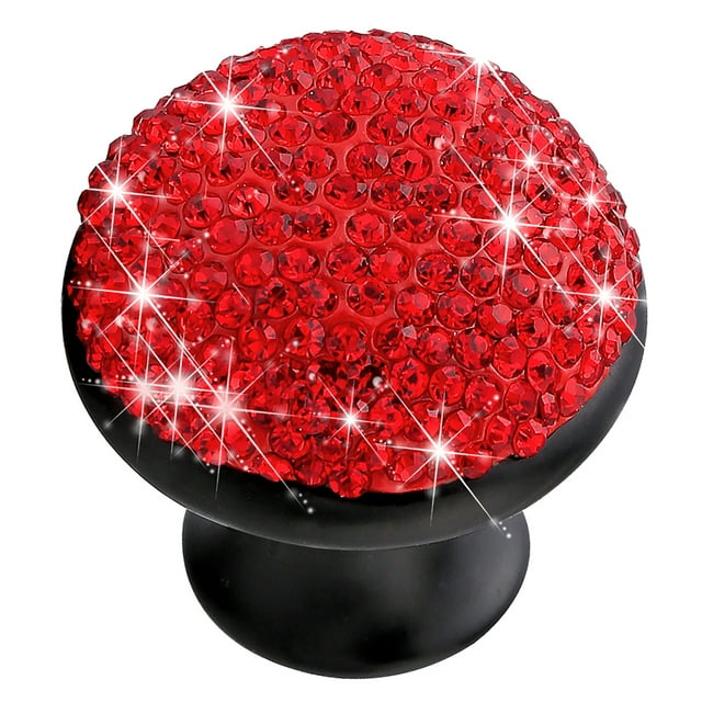Aluminum Alloy Door Knobs Shining Rhinestone Mushroom Design Pull Handle Creative Drawer Knobs Cabinet Door Handle Furni