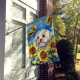 thumbnail image 2 of Maltese in Sunflowers House Flag, 2 of 5