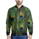 thumbnail image 3 of Chaqueta con cremallera y estampado de plumas de pavo real para hombre, chaqueta con cremallera y estampado floral en 3D, sudadera con capucha para primavera y otoño, 3 of 5