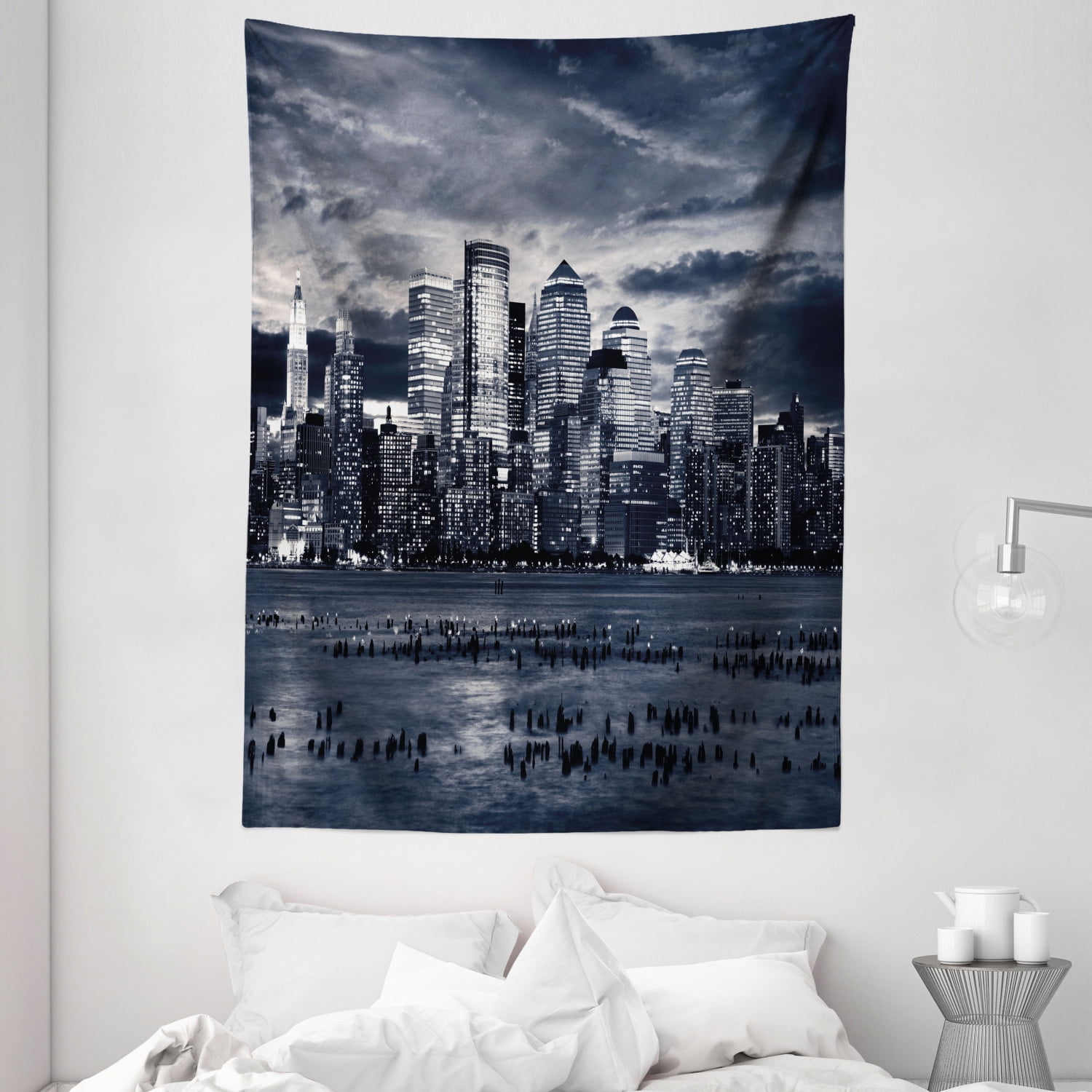 City Tapestry, Dramatic View of New York Skyline from the Jersey Side ...