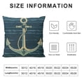 thumbnail image 5 of JRXY  Nautical Pillows White Anchor Throw Pillow Cover Navy Blue Stripe Pillow Case  Canvas Cushion Cover Happy Father's Day Sofa Bed Living Room White, 5 of 5