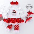 thumbnail image 1 of 4 Uds. Vestido de Navidad para niñas, calcetines, diadema y zapatos, 1 of 2