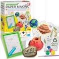 thumbnail image 1 of Kit de fabricación de papel Green Science Recycle Kids con moldes y pinturas, 1 of 8