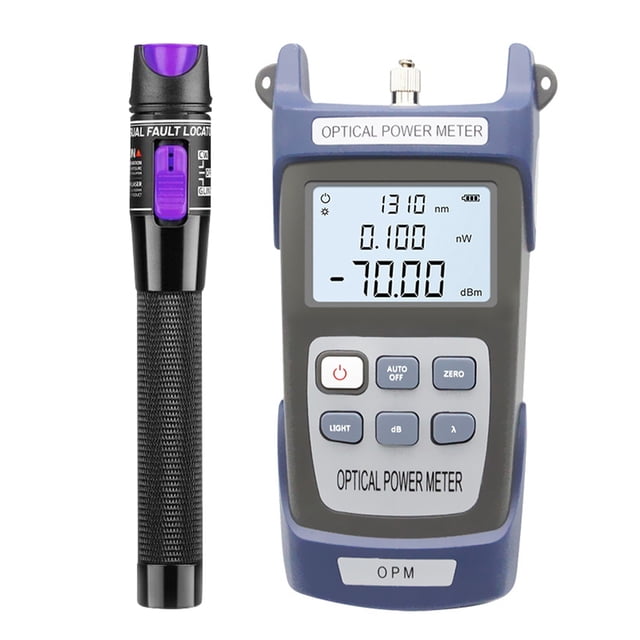 Amdohai Portable Lightweight Optical Power Meter Visual Fault Locator Set High Accurancy Network Tester Kit Digital