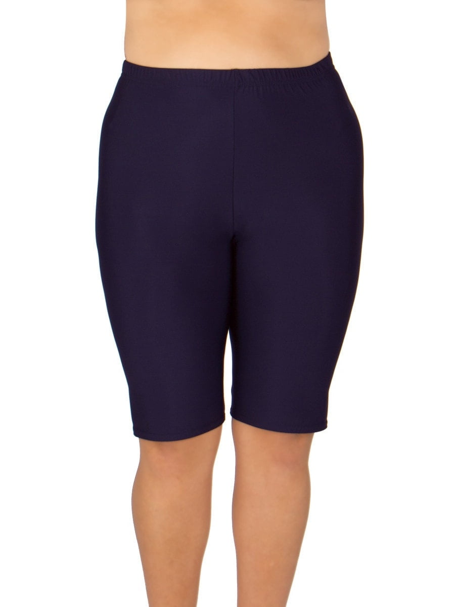 lærken Gå ud eftermiddag Women's Plus-Size Long Swim Shorts - Available in 2 COLORS - 6X (32W-34W) /  Navy - Walmart.com
