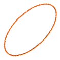 thumbnail image 1 of Collier Rond Opaque Lisse Mardi Gras, Orange - Lot de 12, 1 of 1