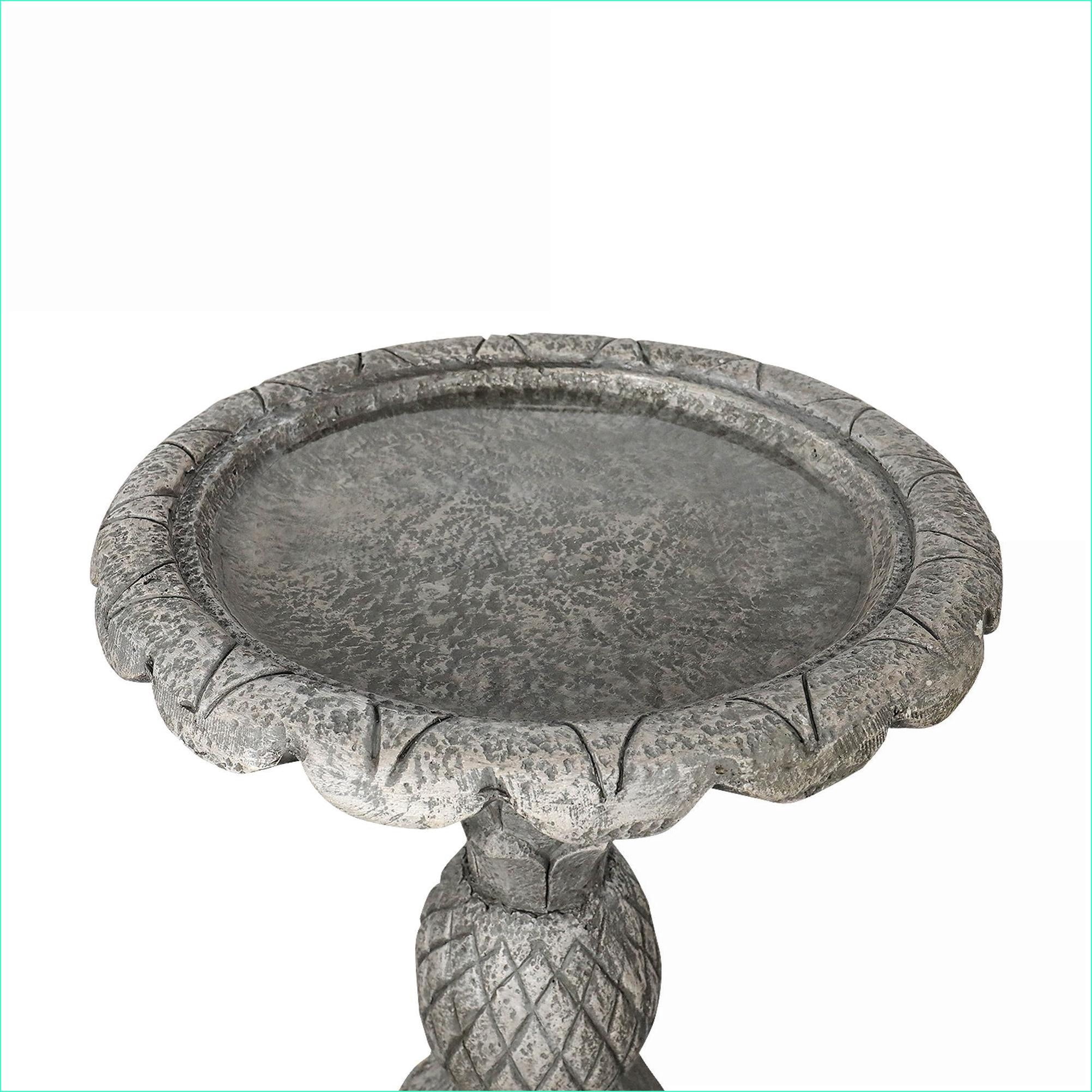 Bird Baths | Modern 24.8" H Outdoor Garden Patio Backyard Bird Bath | Concrete Cement | Pedestal
