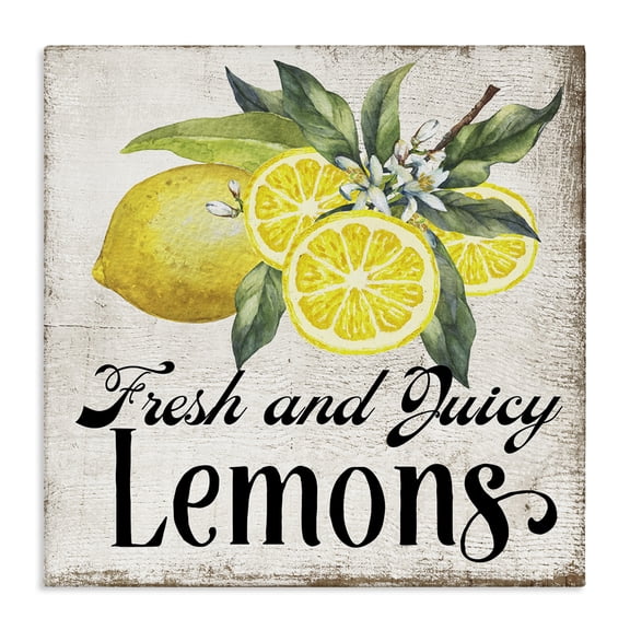 Stupell Industries Cottage Fresh & Juicy Lemons Canvas Art, 17 x 17, by Creatif Belle