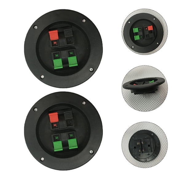 HAKIDZEL 2Pcs Black Plastic Loudspeaker Terminal Cup Terminal Wire Cup For Home Audio Setup