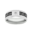 thumbnail image 3 of Men's Stainless Steel with Diamond Accent Gray Carbon Fiber Band, 8mm, 3 of 4