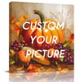 thumbnail image 2 of Orange Pumpkins Fall Wall Art Painting on Canvas, Watercolor Thanksgiving Fruits Canvas Art Home Prints Wall Art Framed Modern Artwork for Living Room Bedroom Wall Decor 8x8in, 2 of 9