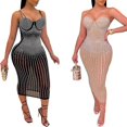 thumbnail image 4 of Vestidos de cumpleaños de manga larga para mujer, vestido Sexy con proceso de diamante caliente, vestido de noche para fiesta y Club, 4 of 5