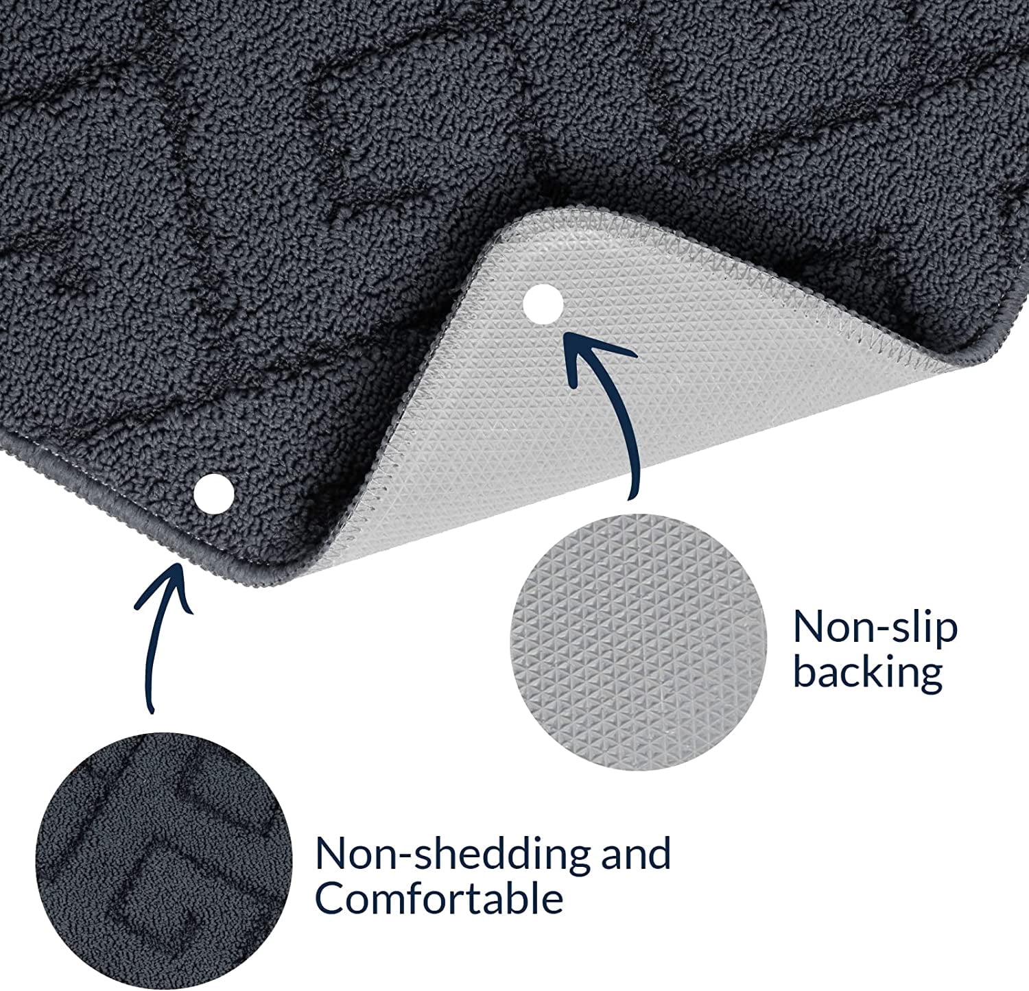 Walensee Indoor Doormat, Front Door Mat for Entrance, 36"x59" Grey