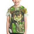 thumbnail image 6 of My Hero Academia Tsuyu Asui Kids T-Shirt 3d Printed Graphic T-Shirts Boys And Girls Short Sleeve Shirts For Youth Kids Small, 6 of 7