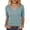 126#Sky Blue, variant on Women's Sweaters Casual V Neck Short Sleeve Knit Summer Pullover Sweater Tops Dark Green M