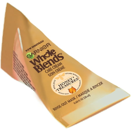 Garnier Whole Blends Care Cream Hair Mask, Honey Treasures, 0.68 FL (Hair Mask Best Brands)