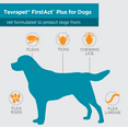 thumbnail image 5 of TevraPet FirstAct Plus Flea and Tick Prevention for Large Dogs 45-88 lbs, 6 Monthly Doses, Topical Drops, 5 of 6