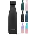 thumbnail image 1 of Insulated Water Bottle, Stainless Steel Metal Thermos Flask for Hot and Cold Drinks, Leak-Proof BPA Free Drinking Bottle for Kids or Adults (Black, 50, 1 of 5