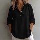 thumbnail image 1 of Neewe Womens Cotton Linen Button Shirts,Lapel Collar Long Sleeve Blouses Casual Collared Loose Fit Tops, 1 of 6