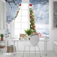 thumbnail image 5 of Fsddascl Christmas Tree Blackout Curtains for Bedroom/Living Room, Thermal Insulated Kitchen Curtains, Xmas Snowflake Tree Balls Grommet Darkening Window Treatment Drapes 42"x84"x2, 5 of 6