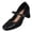 Black, variant on Wensltd Women's Breathable High Heel Shoes Comfortable Walking Shoes Square Toe Soft Sole Casual Shoes Lightweight Black