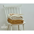 thumbnail image 3 of Aran Patchwork Throw 100% Premium Merino Wool Blanket 60" x 42" Made in Ireland by Aran Woollen Mills, Yellow, 3 of 7