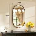 thumbnail image 3 of Lumora 22"x38" Oval Bathroom Wall Mirror Vanity Mirror with Aluminum Alloy Frame, Black, 3 of 6