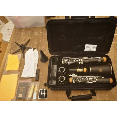 Eastar ECL-300 B Flat Clarinet Ebonite Nickel-plated With Case 2 Barrels 3 Reeds