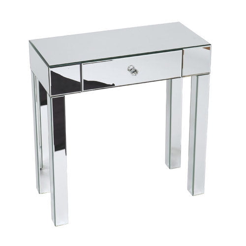 Reflections Foyer Table Finish White Glass Crystal Knob Walmart Com Walmart Com